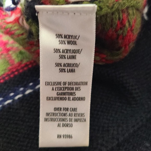 Fair Isle Christmas Holiday Wool Blend Ugly Crewneck Sweater - Picture 5 of 5